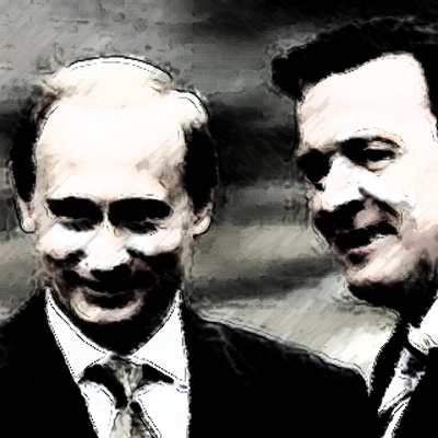Poetin en Schröder
